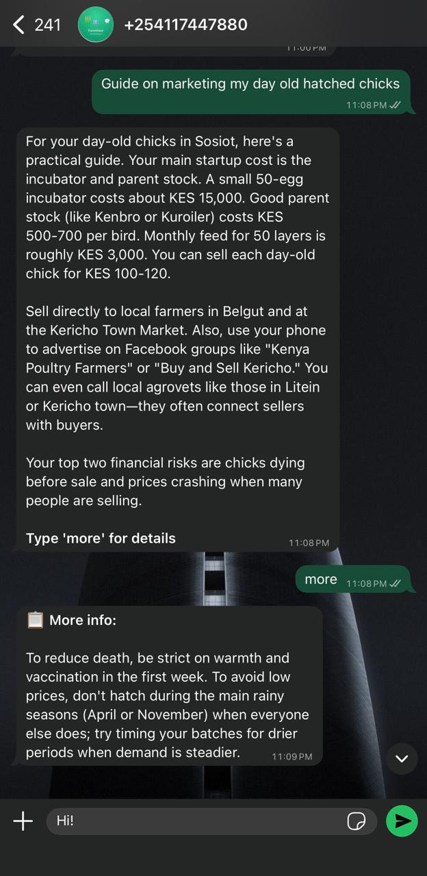 FarmVisor: marketing guide for day-old chicks in Belgut, Kericho